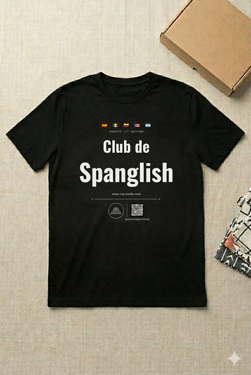 Coming soon merch concept with a darker elevated South End Spanish Club graphic treatment.