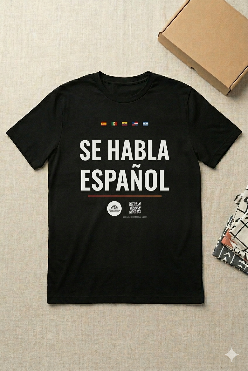 Coming soon merch concept with a playful statement-style South End Spanish Club graphic.
